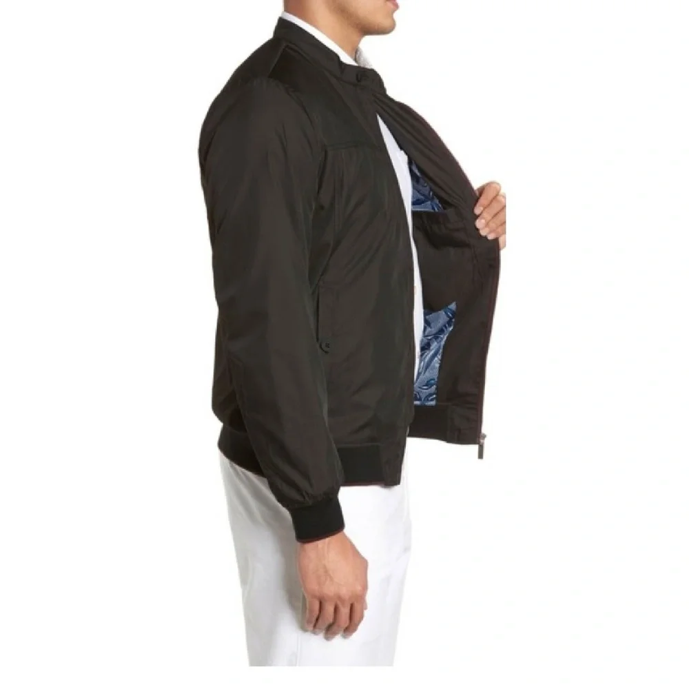 Ted Baker Black Calgar Nylon Bomber Jacket
